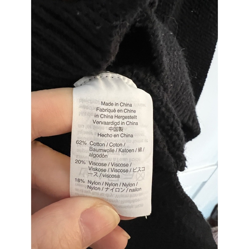 Madewell Sweater Women's XS Textured Cardigan Brown Buttons Black Cotton - Picture 5 of 6